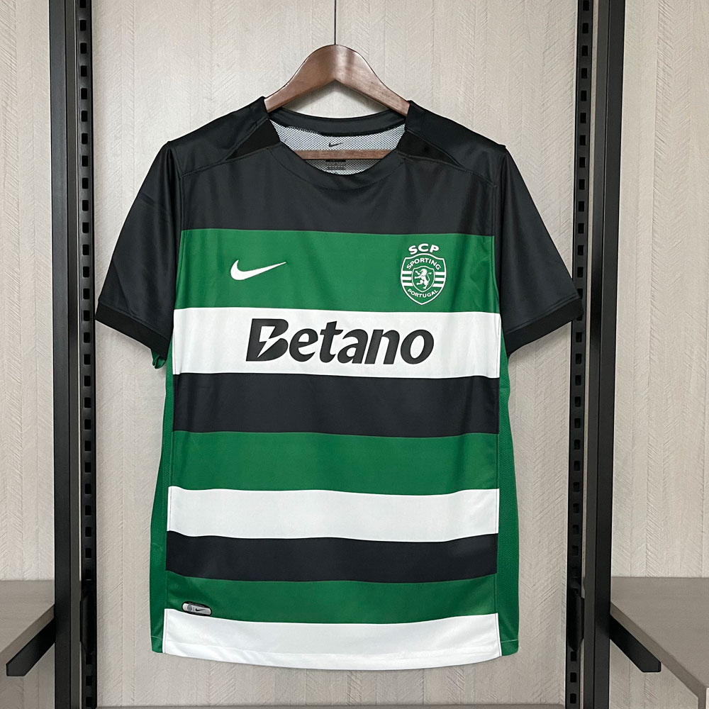 202425 Sporting CP Lisbon Home Jersey Green Black