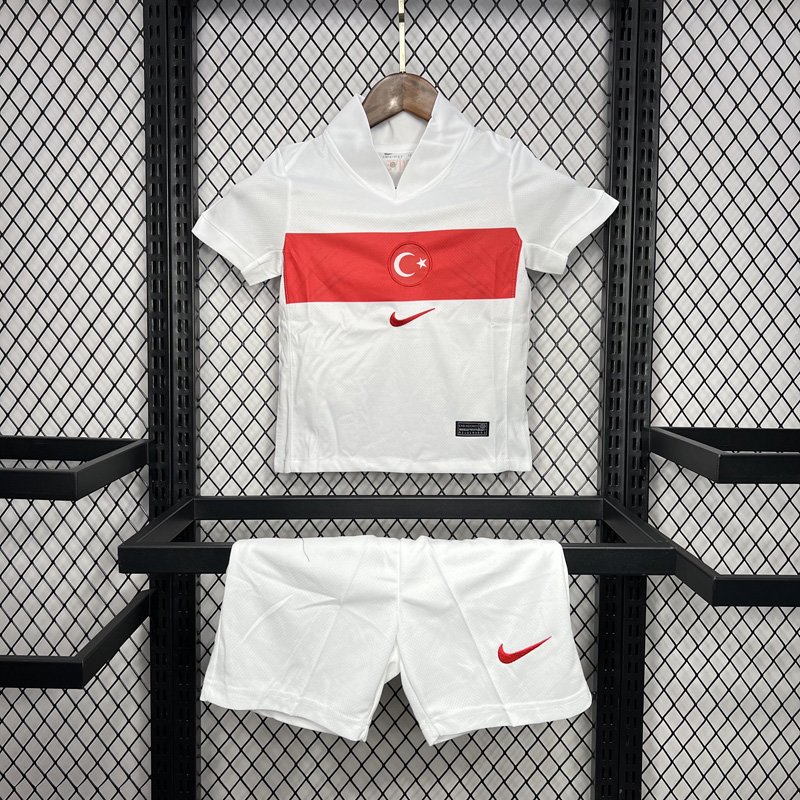 Children's Jersey Türkiye Home Kit Euro 2024 - White