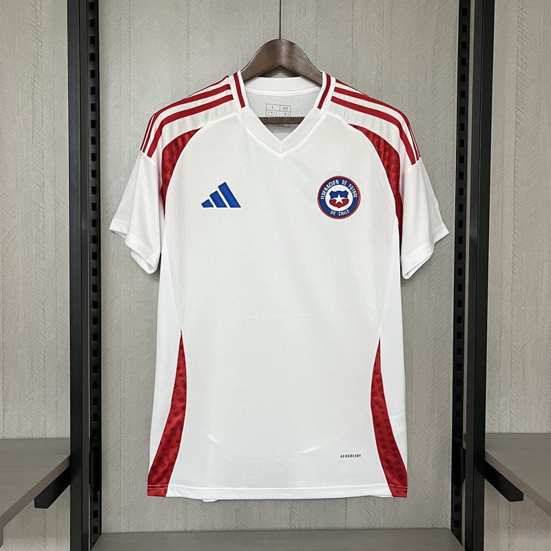 Chile Away Shirt 2024/25 White Soccer Jersey