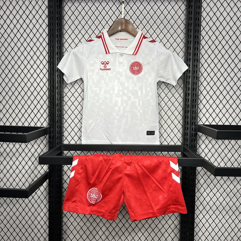 Denmark Away Football Kit 2024/25 Kids Jersey