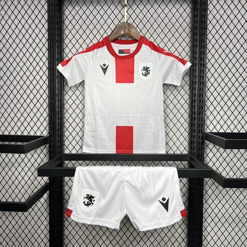 Georgia White Kit EURO 2024 Home Jersey for Kids