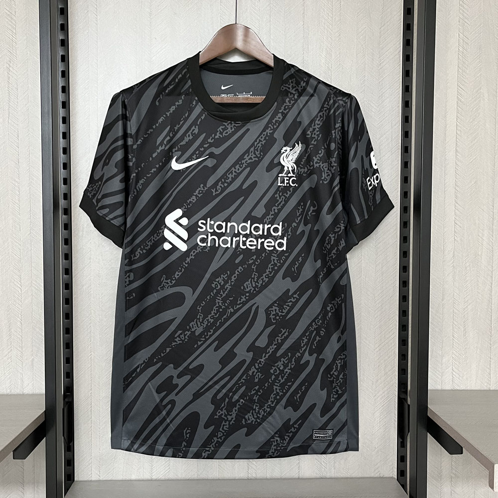 Mens Liverpool FC Goalkeeper Kit 24/25 Black Jersey Alisson Becker