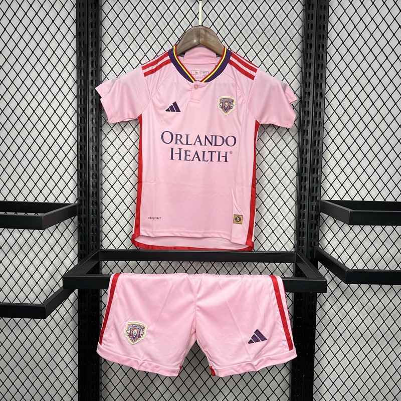 Orlando City SC 2024/25 Children's Away Kit in Pink Now Available