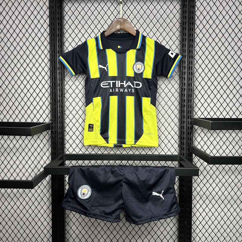 Personalized Manchester City 2024/25 Kids Away Kit Available