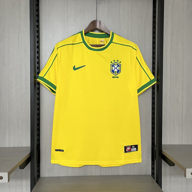 Purchase the Iconic 1998 Brazil Home Retro Jersey - Yellow