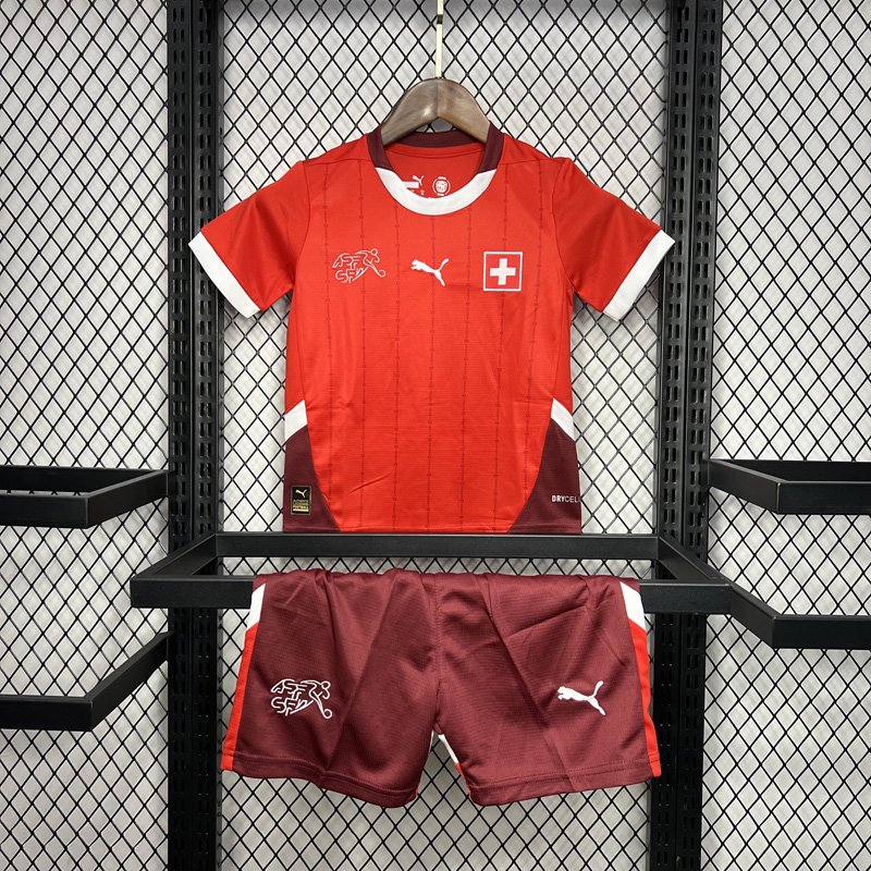 Switzerland Children's Home Jersey Euro 2024 Football Kits