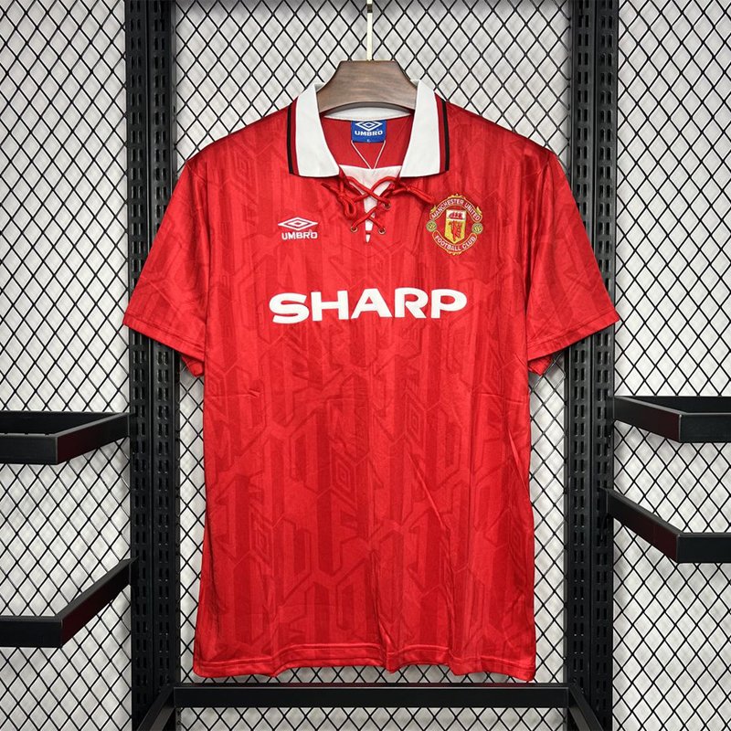 Get the iconic 1992-1994 Manchester United home retro shirt