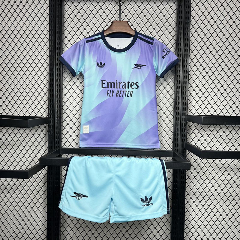 Arsenal 24/25 Kid's Third Kit Order Now With Free Delivery