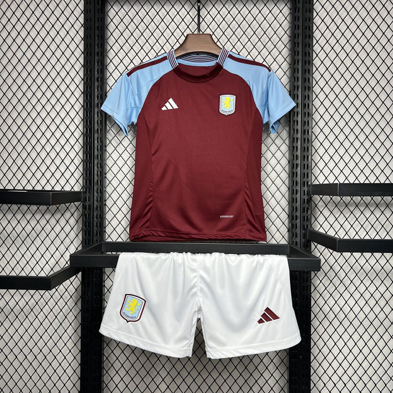 Kids Aston Villa FC 2024/25 Home Jersey - Burgundy