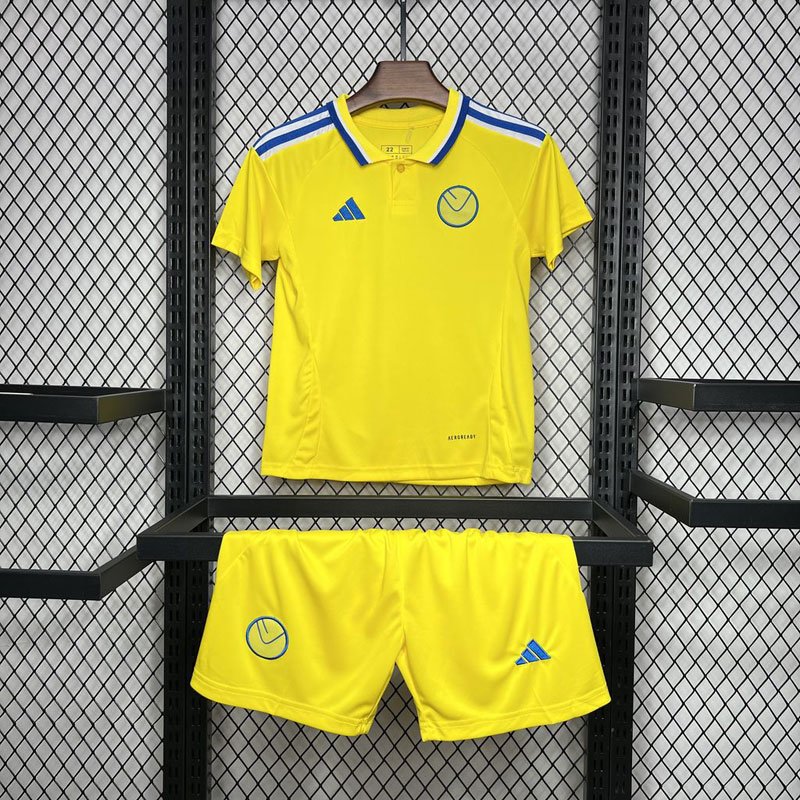 Leeds United Away Jersey Kids Yellow Football Kit 2024/25