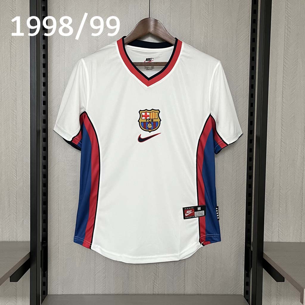 Retro Football Shirt Barcelona 199899 White