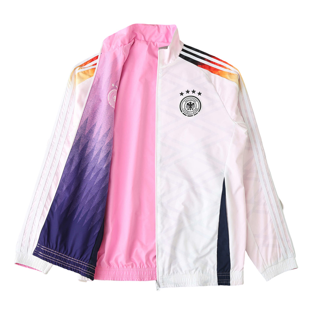 Germany Reversible Anthem Football Jacket White Pink Purple