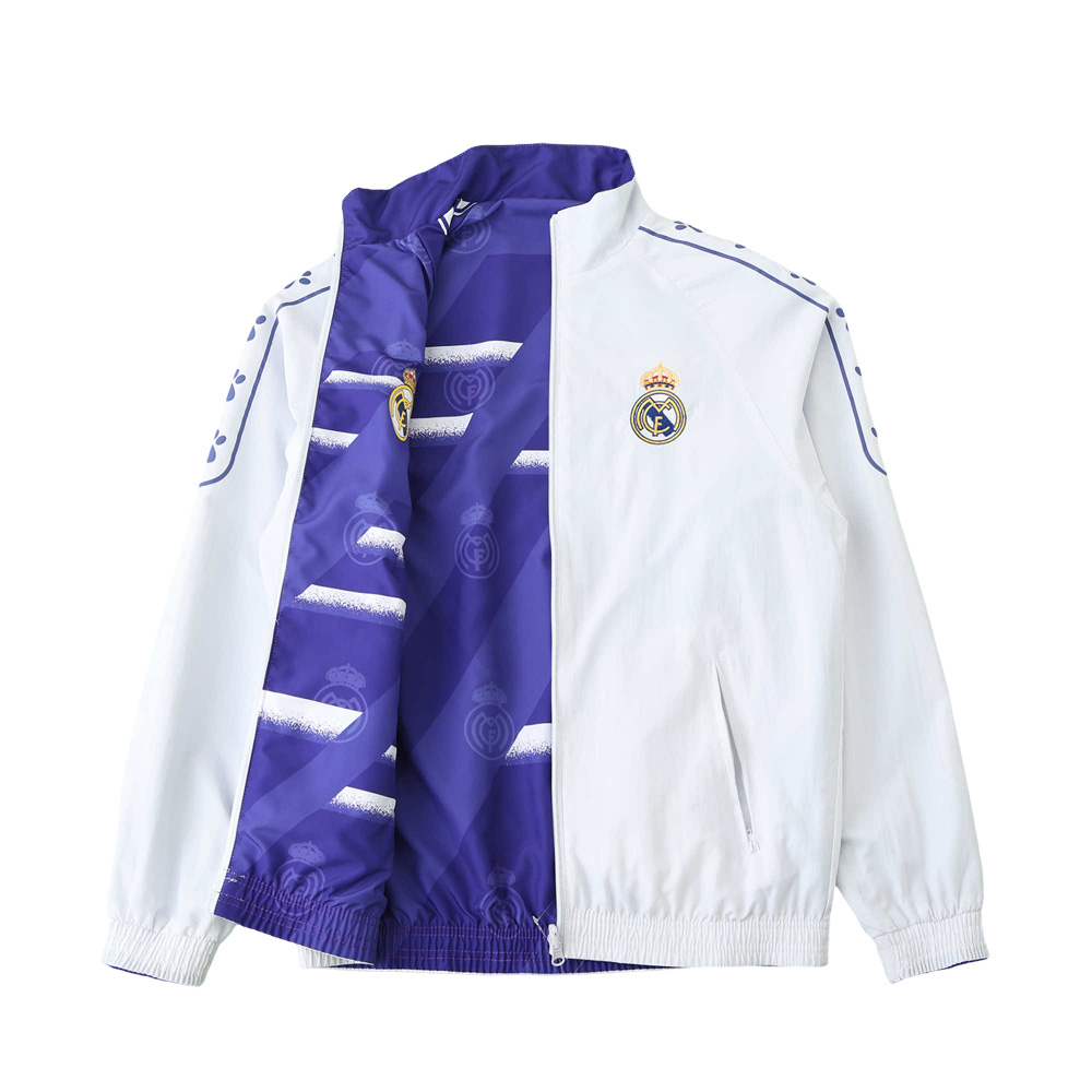 Real Madrid Reversible Anthem Football Jacket White Blue