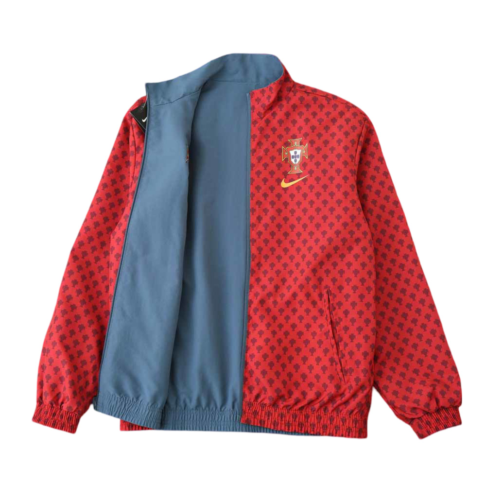 Portugal Reversible Track Football Jacket Red Blue